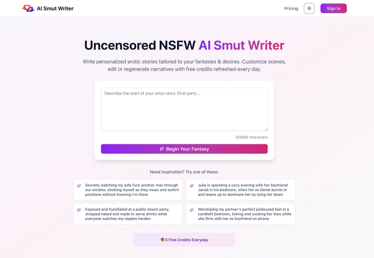 Modo interativo do SmutWriter, onde uma cena pode ser redirecionada no meio da história e o trecho reescrito em vez de recomeçado