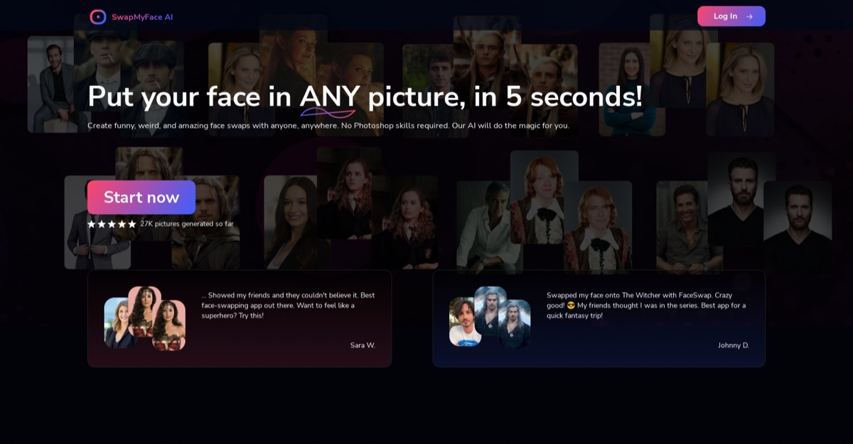 SwapMyFace screenshot