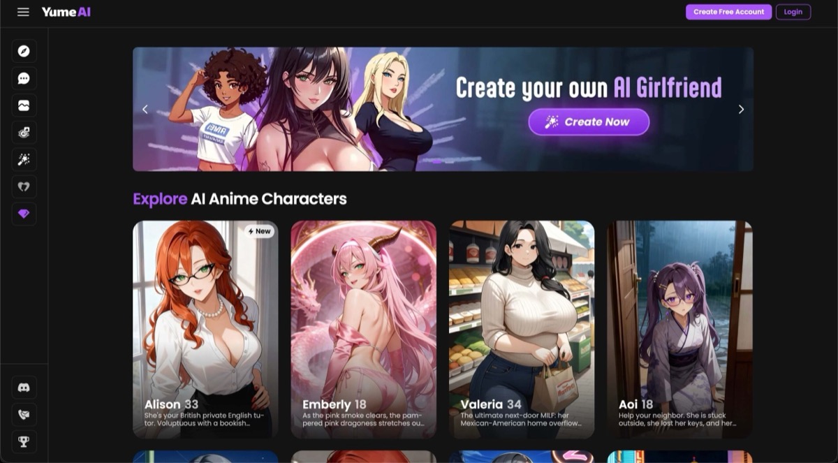 Captura de pantalla de Yume AI